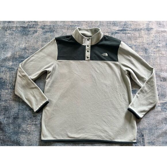 The North Face Green Glacier Snap-Neck Fleece Pullover Women's Size XL - Picture 1 of 6